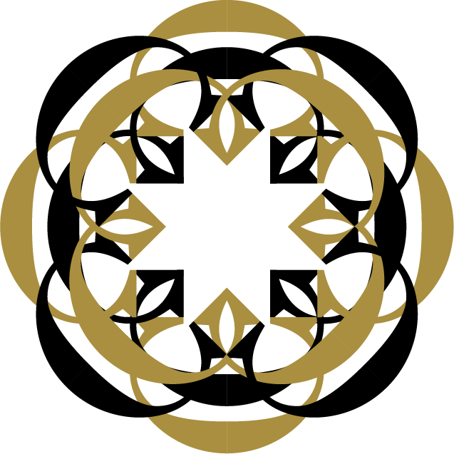 Cloisters logo in gold and black