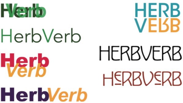 Herb Verb logo design process